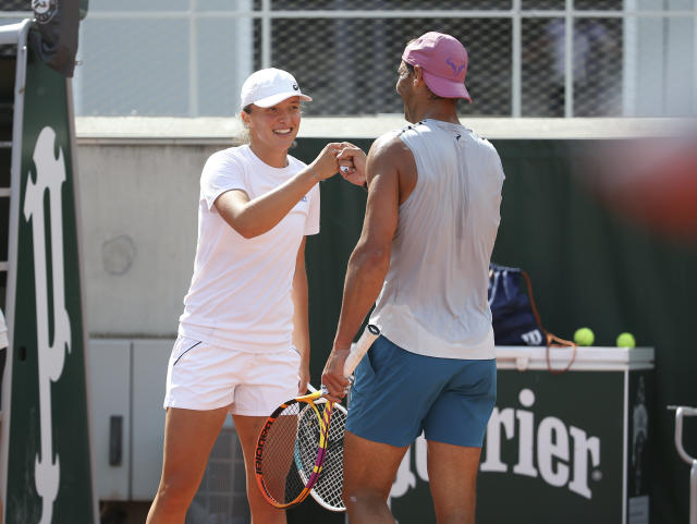 La invitada especial de Rafa Nadal en su último entrenamiento antes de  Roland Garros