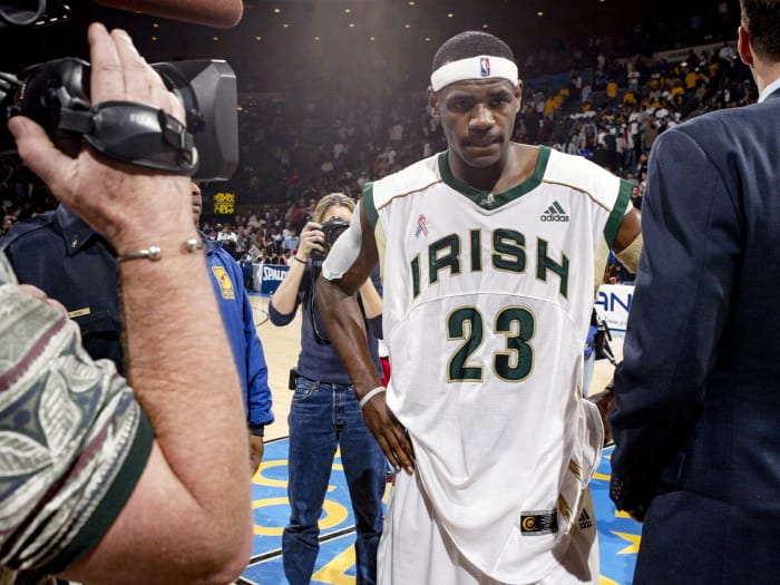 LeBron James commanded national media attention as a high school junior