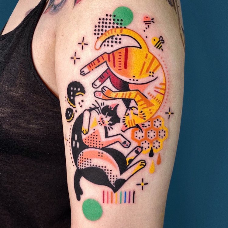 Small Abstract Tattoos by Hen