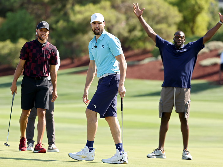 Draymond Green Comically Fails To Chug Beer With Travis Kelce On Golf Course