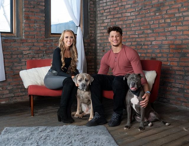 Brittany Mahomes shares the perils of being a dog parent and petting another pup