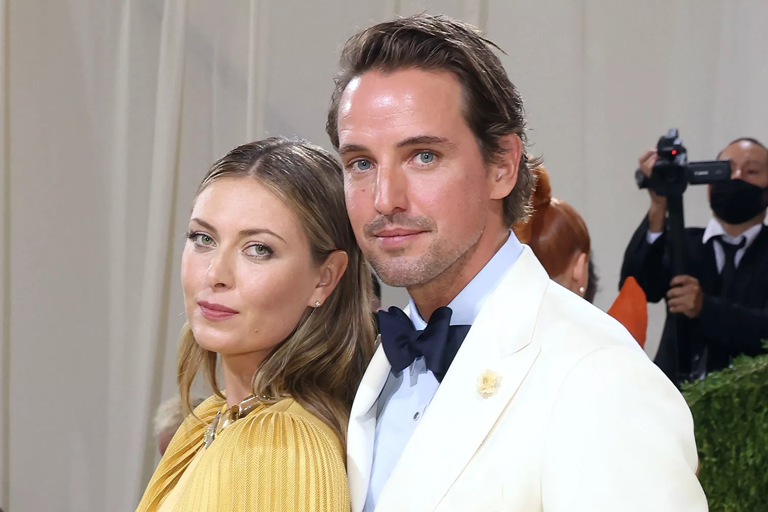 NEW YORK, NEW YORK - SEPTEMBER 13: Maria Sharapova and Alexander Gilkes attend the 2021 Met Gala benefit "In America: A Lexicon of Fashion" at Metropolitan Museum of Art on September 13, 2021 in New York City.