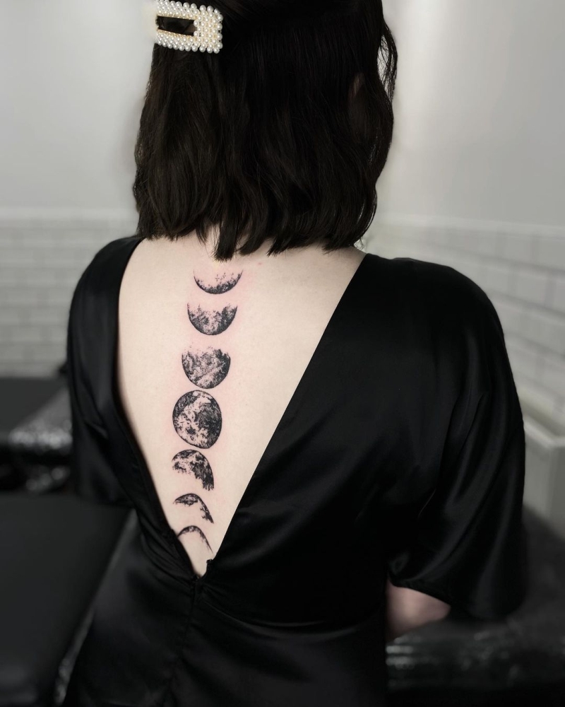 moon phases tattoo