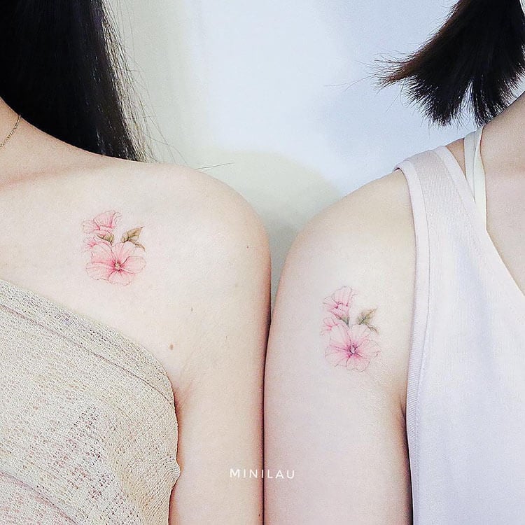 Delicate Floral Tattoo