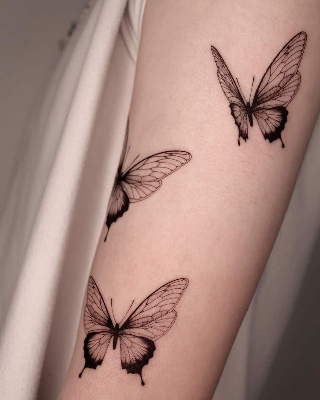 Butterfly tattoos by tattoo chamsae 2