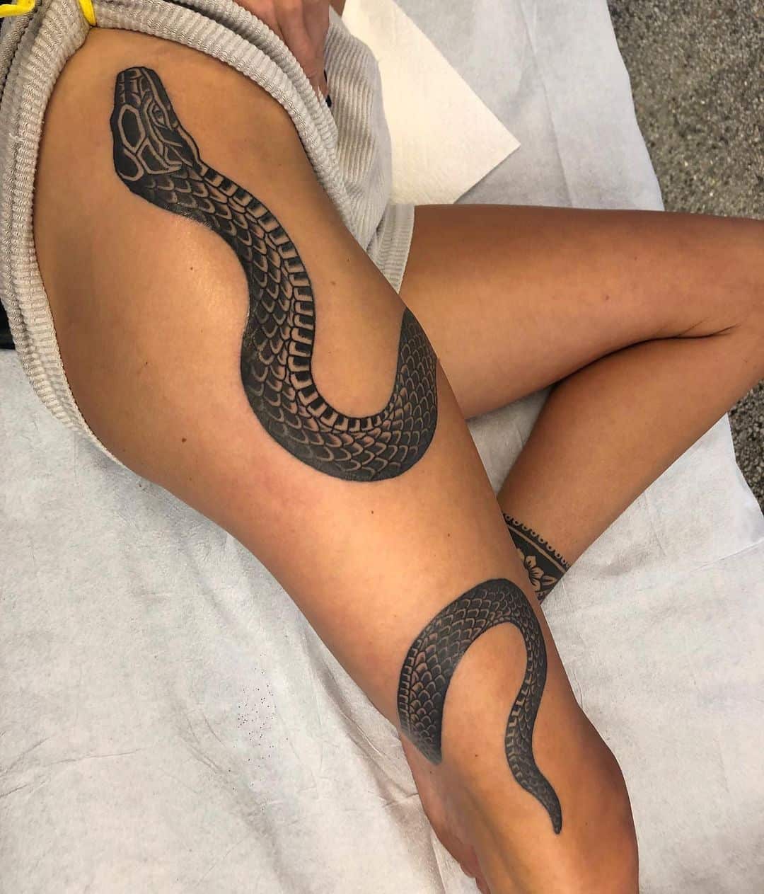 Snake tattoo for women by becca.lerner