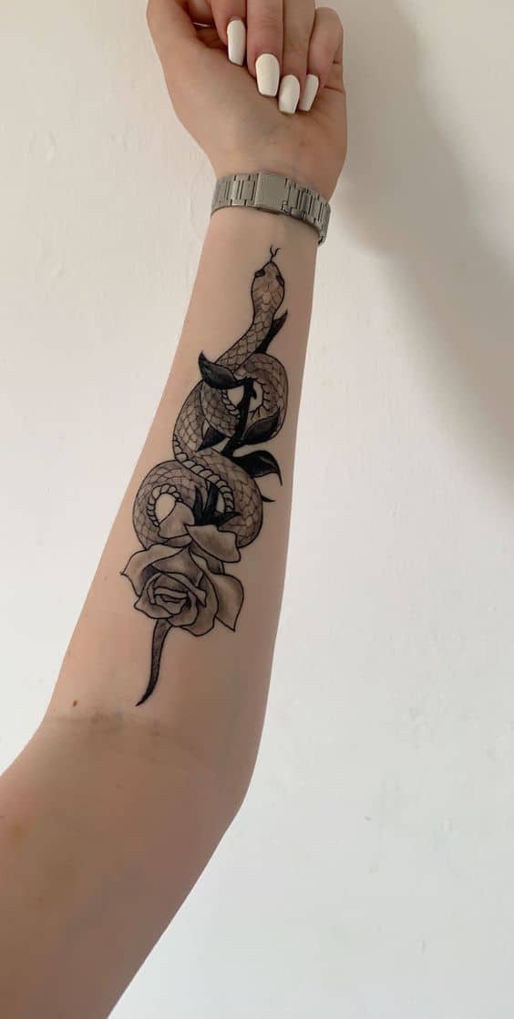 Snake tattoo for women 1