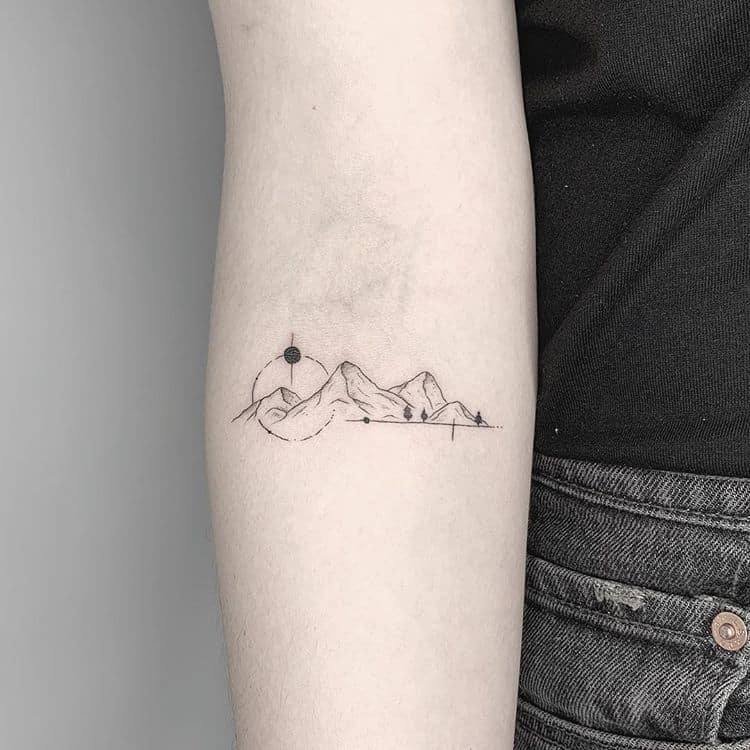 mountain arm tattoo