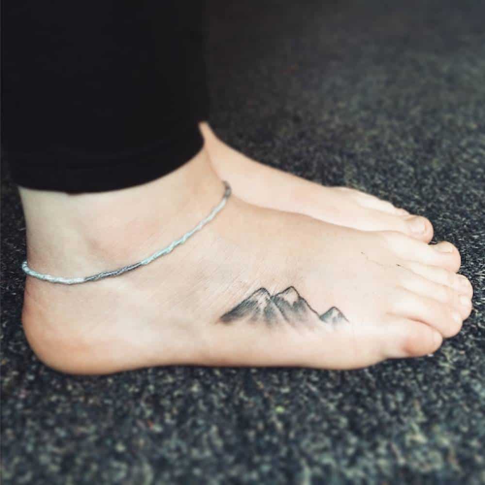 mountain foot tattoo