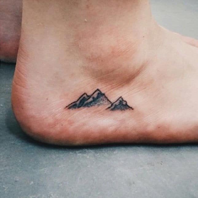 mountain foot tattoo