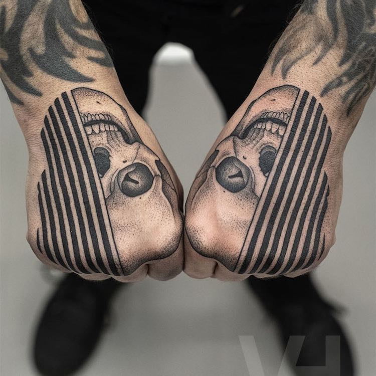 Symmetrical Tattoos by Valentin Hirsch