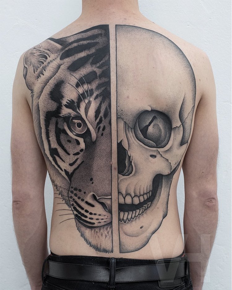 Symmetrical Tattoos by Valentin Hirsch