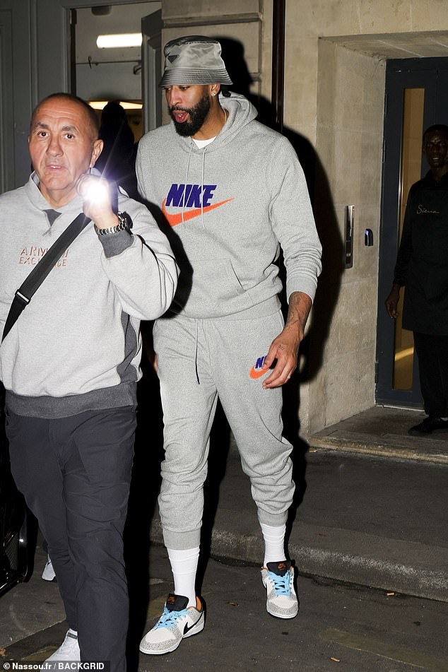 Los Angeles Lakers center Anthony Davis is pictured after hanging out with Team USA in Paris