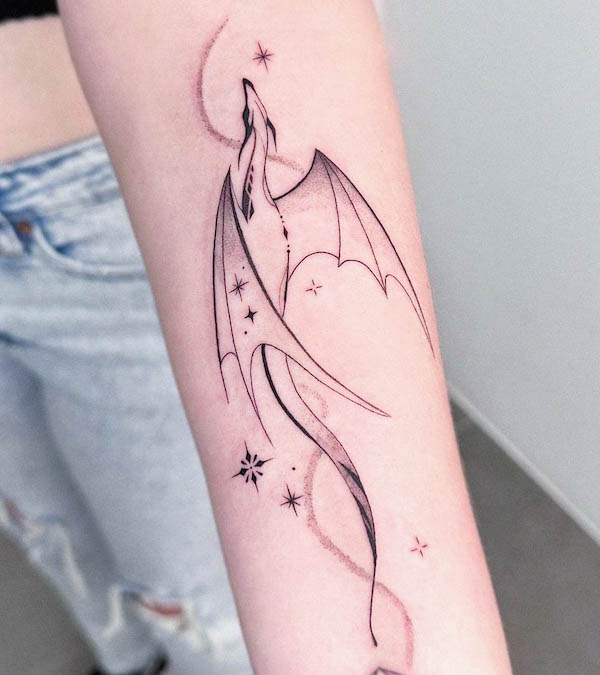 Dragon on the forearm by @e.hyang_.tattoo copy