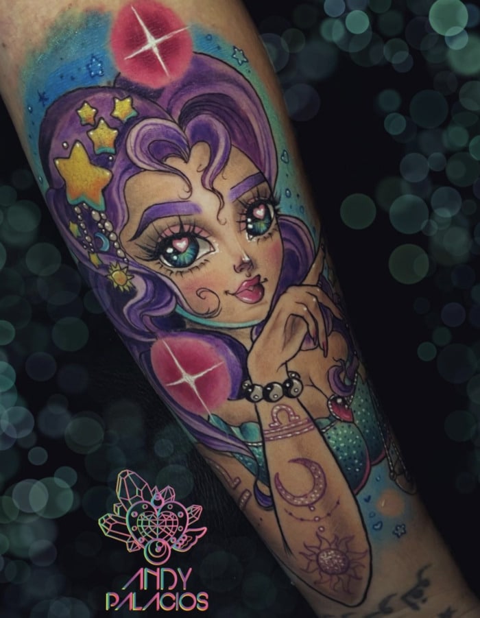 Libra Tattoo - anime girl