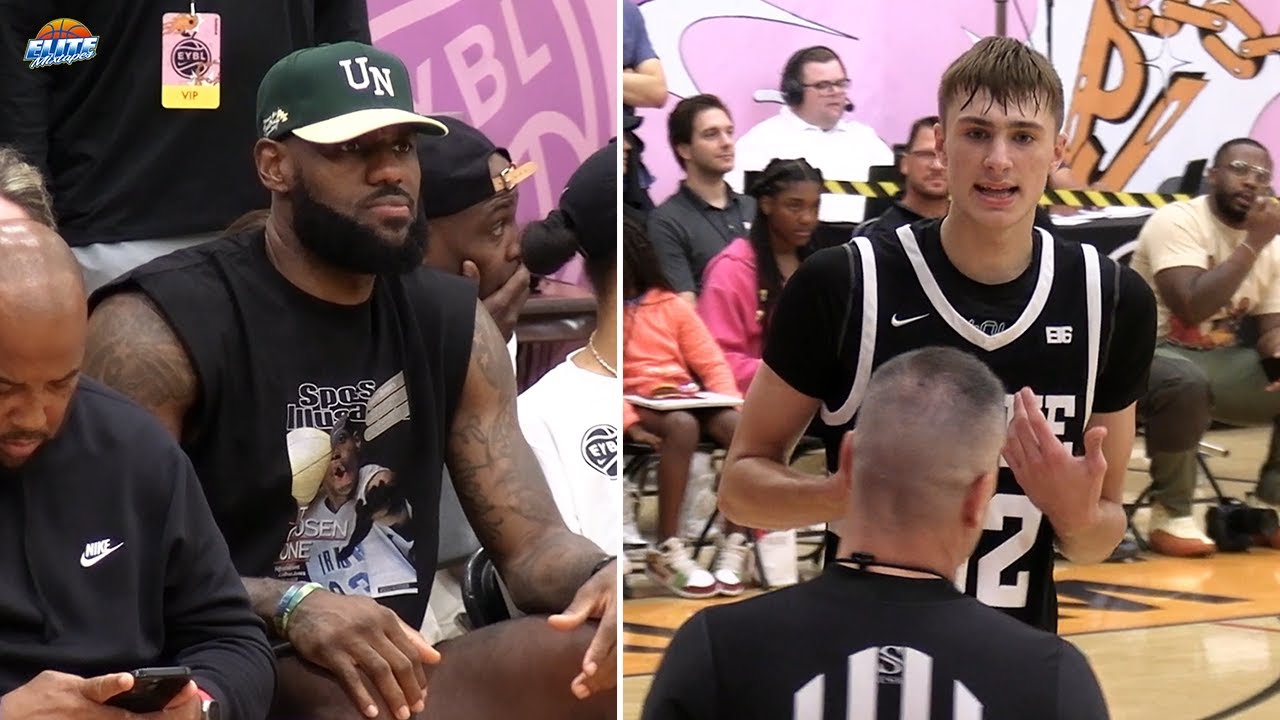 LeBron James Watches Cooper Flagg GO CRAZY At Peach Jam!