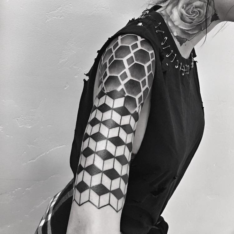 Geometric Tattoo on Arm by Matt Pehrson