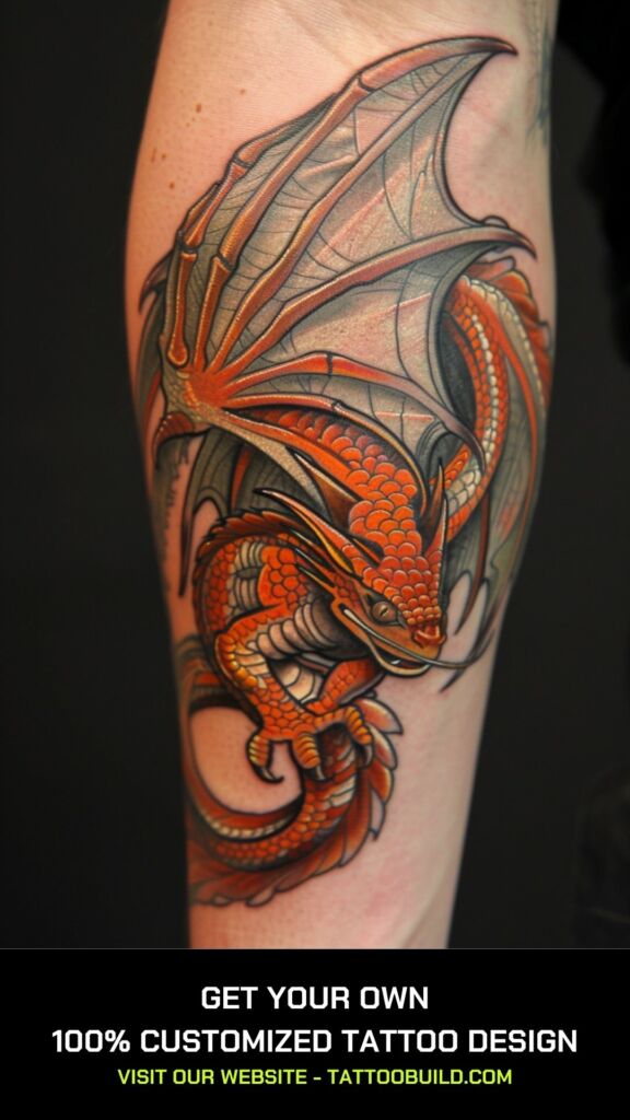 dragon wing tattoo design